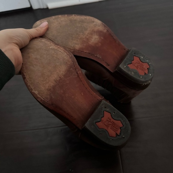 Ladies Brown Leather western boho Boots 6.5 coastal cowgirl - Picture 4 of 5